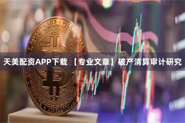 天美配资APP下载 【专业文章】破产清算审计研究